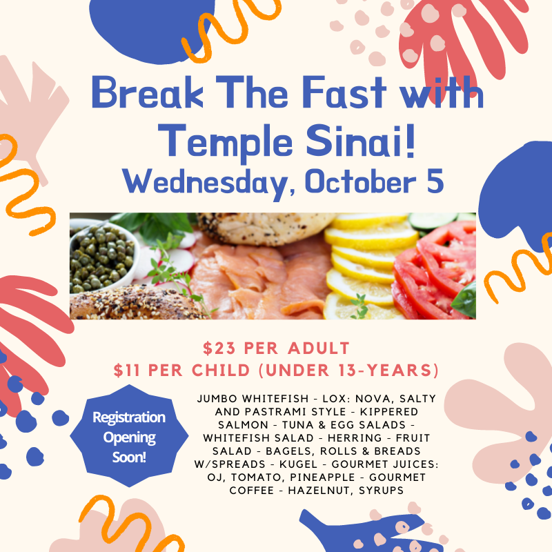 Banner Image for Temple Sinai Presents: The Break Fast
