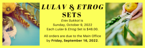 Banner Image for Lulav & Etrog Order